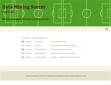 Tablet Screenshot of dataminingsoccer.com